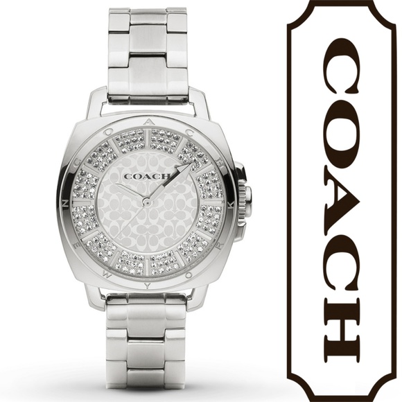 Coach Accessories - Coach Mini Boyfriend Watch Stainless Steel Crystal